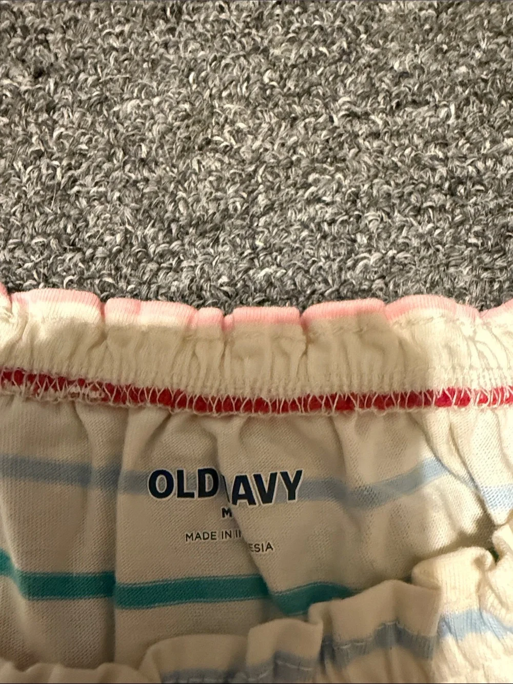 Old Navy Gray Sunflower Romper & White Multicolor Stripe Romper - 2-Pack